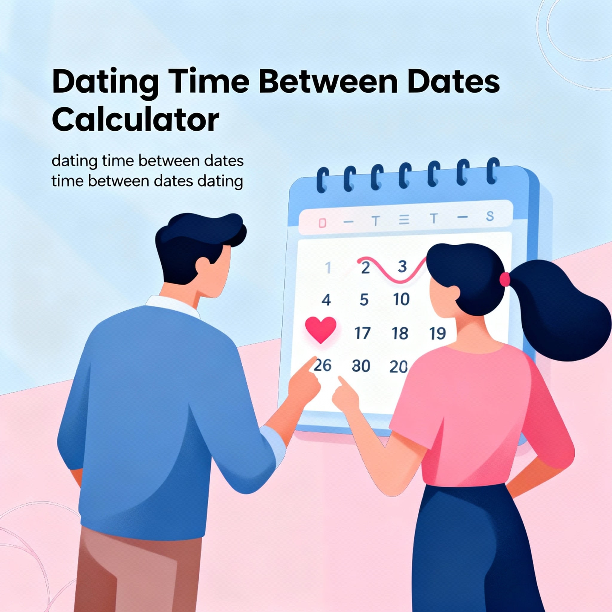 Couple using dating time between dates calculator to measure their relationship duration and celebrate love milestones