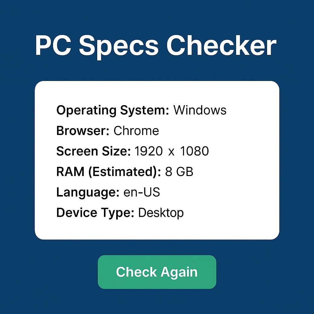 PC Specs Checker Illustration
