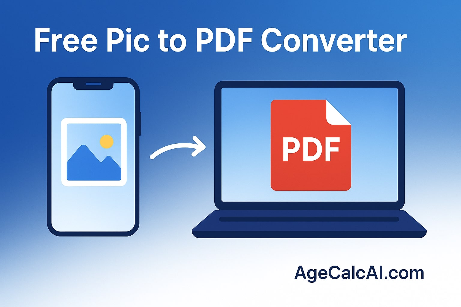 Free Pic to PDF Converter Online Convert pic to PDF free online tool - AgeCalcAI